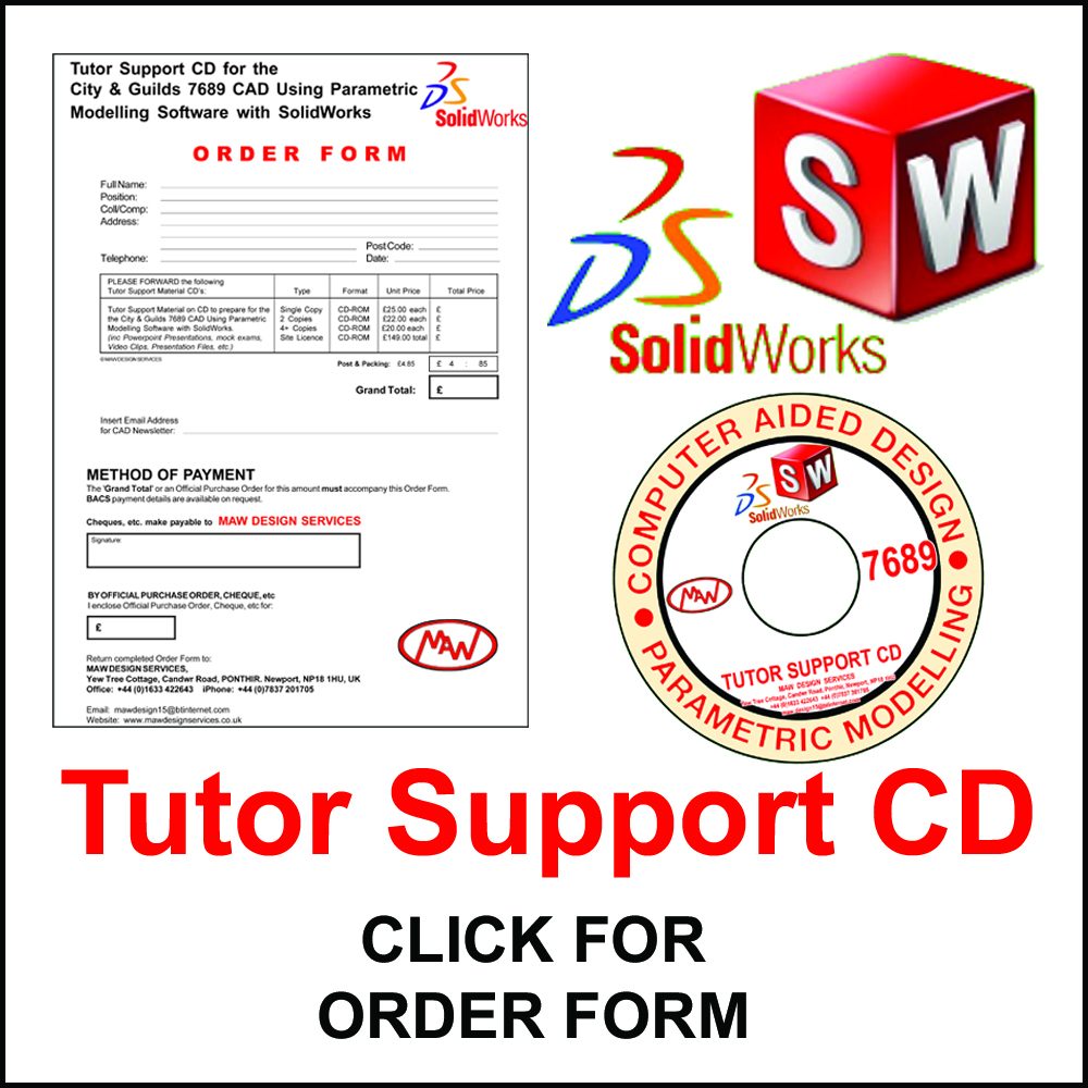 Solid Works Tutor Support Order Forms